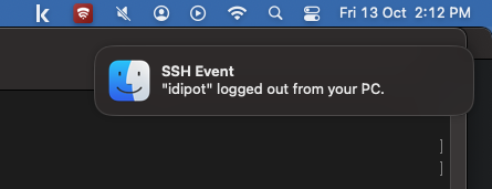 Logout Notification